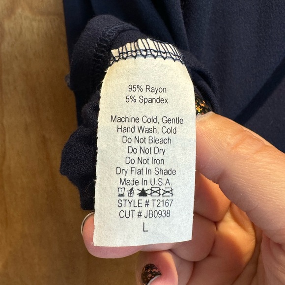 Navy Blue Shelly Tee , size L, Jenny Boston original - Picture 6 of 7